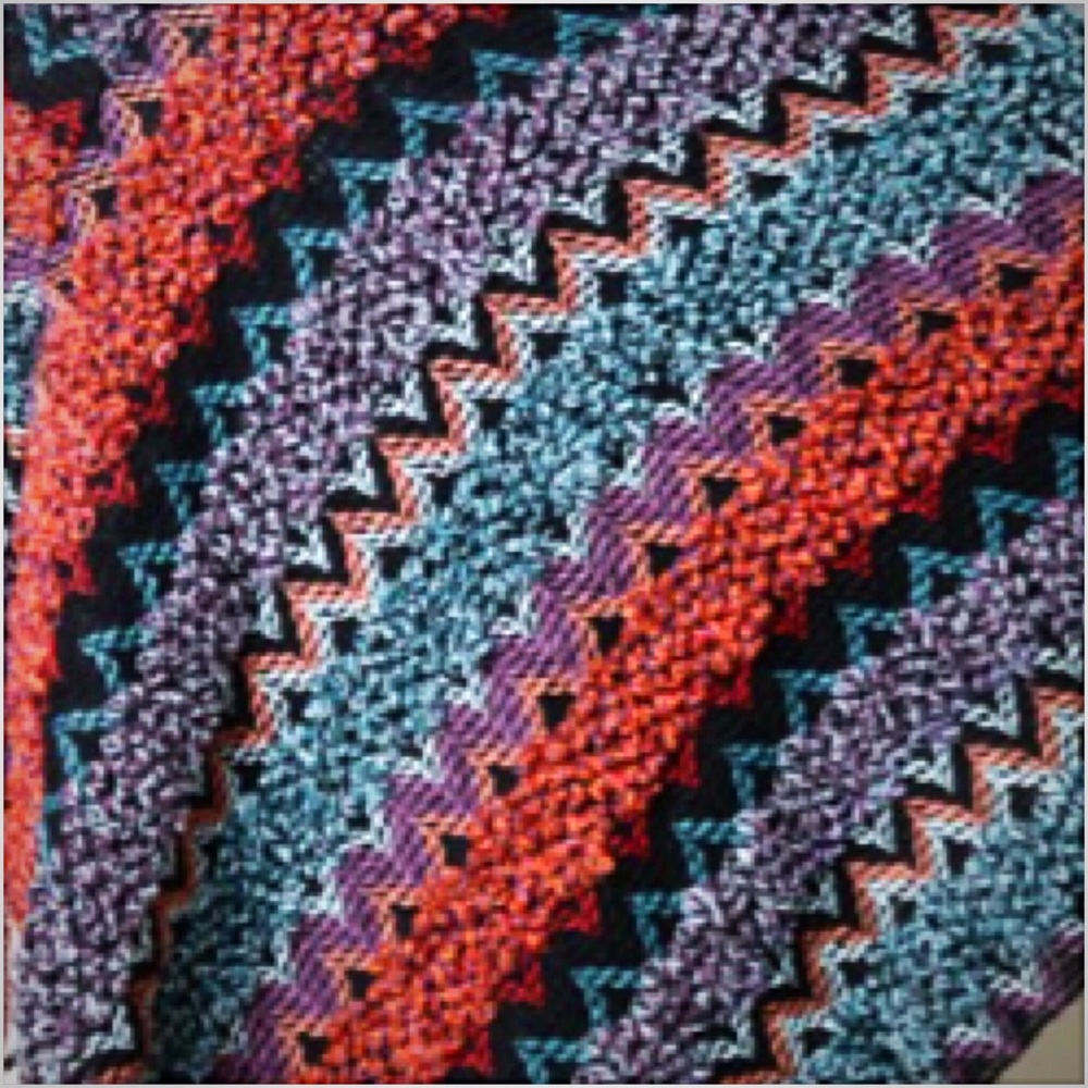 Cozy Bohemian Knit Sweater Poncho O/S - Picture 5 of 6